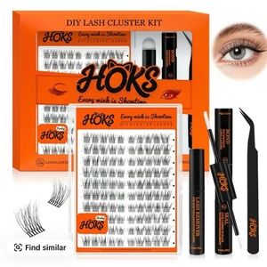 HOKS DIY Lash Cluster Kit with Orange and Black Packaging